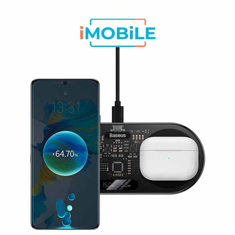 Baseus [WXJK-01/02] 2 in 1 Wireless Charger, 15W