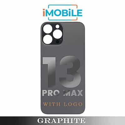 iPhone 13 Pro Max Compatible Back Cover Glass with Big Camera Hole [Graphite]