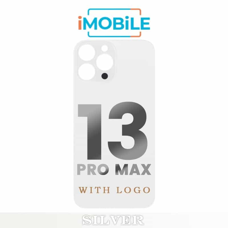 iPhone 13 Pro Max Compatible Back Cover Glass with Big Camera Hole [SiIver]