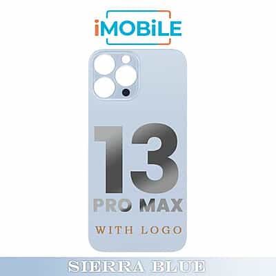 iPhone 13 Pro Max Compatible Back Cover Glass with Big Camera Hole [Sierra Blue]