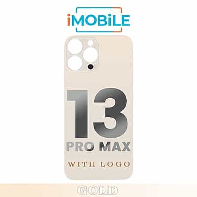 iPhone 13 Pro Max Compatible Back Cover Glass with Big Camera Hole [Gold]