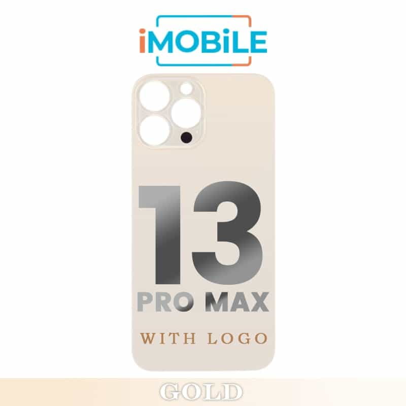 iPhone 13 Pro Max Compatible Back Cover Glass with Big Camera Hole [Gold]