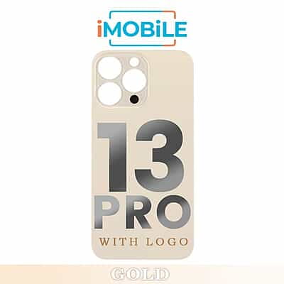 iPhone 13 Pro Compatible Back Cover Glass with Big Camera Hole [Gold]