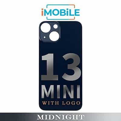 iPhone 13 Mini Compatible Back Cover Glass with Big Camera Hole [Midnight]