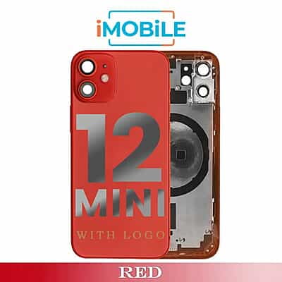 iPhone 12 Mini Compatible Back Housing [No Small Parts] [Red]