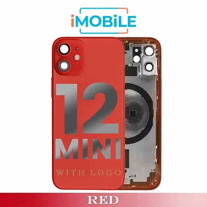 iPhone 12 Mini Compatible Back Housing [No Small Parts] [Red]