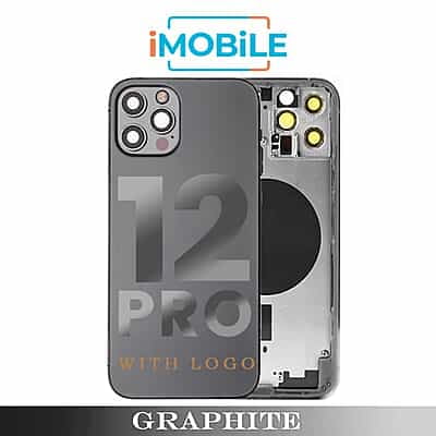 iPhone 12 Pro Compatible Back Housing [No Small Parts] [Black]