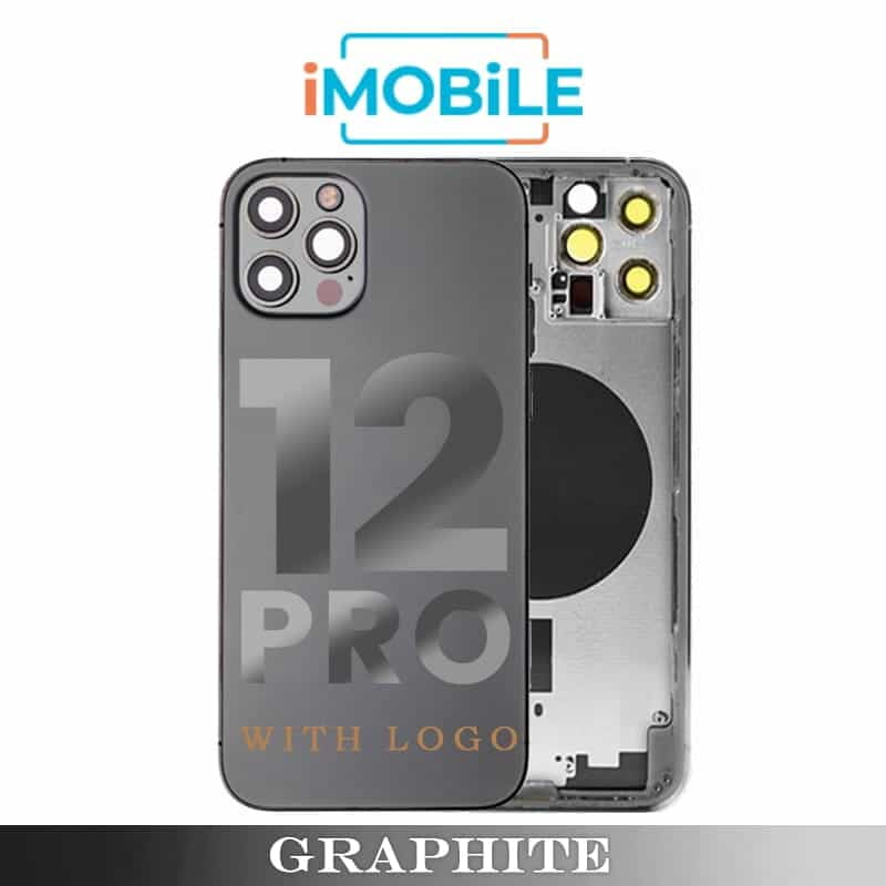 iPhone 12 Pro Compatible Back Housing [No Small Parts] [Black]