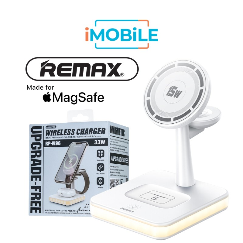 Remax 3-in-1 Wireless Charging Station with MagSafe, 33W, [RP-W96]