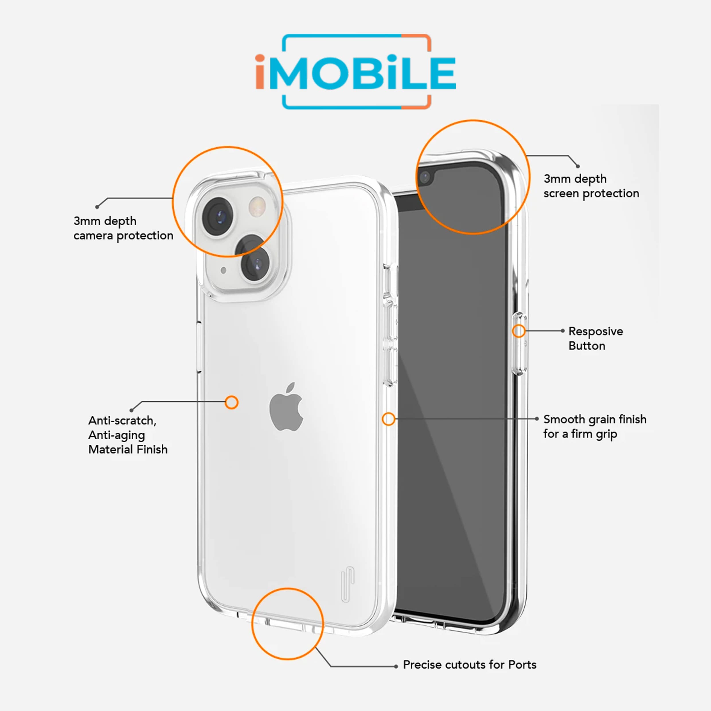 UR Pure Transparent Armor, iPhone 13 Mini [1.2M Drop Protection]