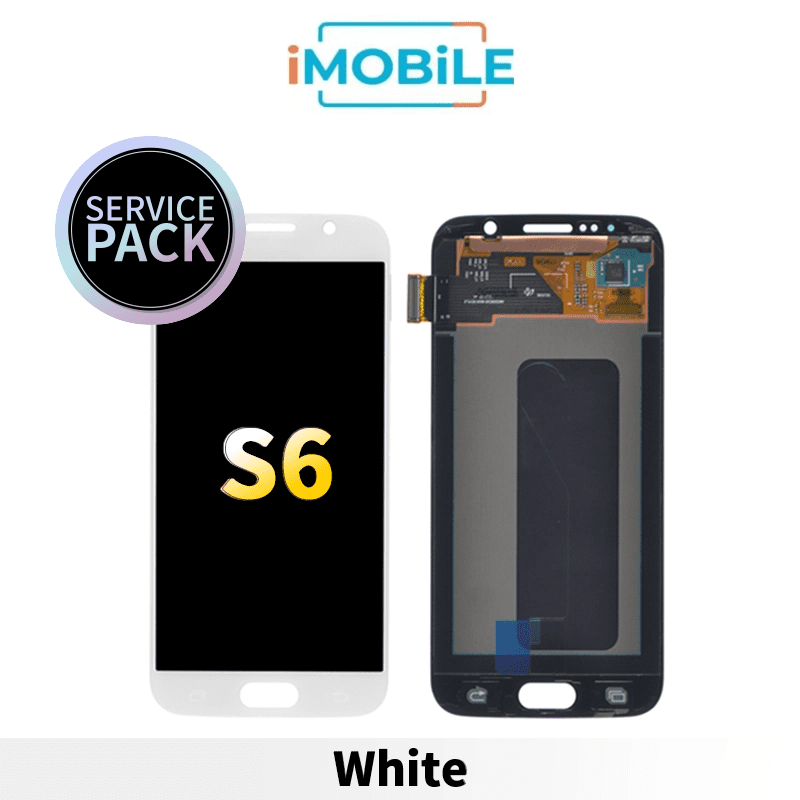 Samsung Galaxy S6 G920 LCD Touch Digitizer Screen [White] Service Pack [Include Adhesive]